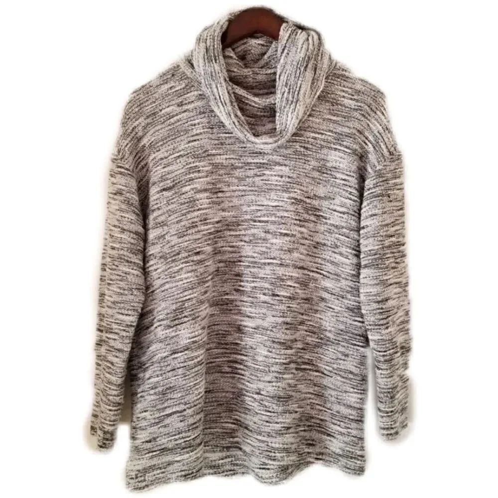 Chunky oversized Cowl neck static sweater